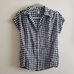 Old navy gingham blouse
